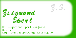 zsigmond sperl business card